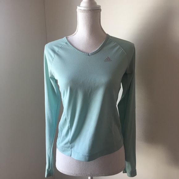 adidas Tops - RESERVED Adidas Light Blue Active Workout Shirt